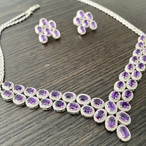 Matching necklace and earring set! (real silver)!